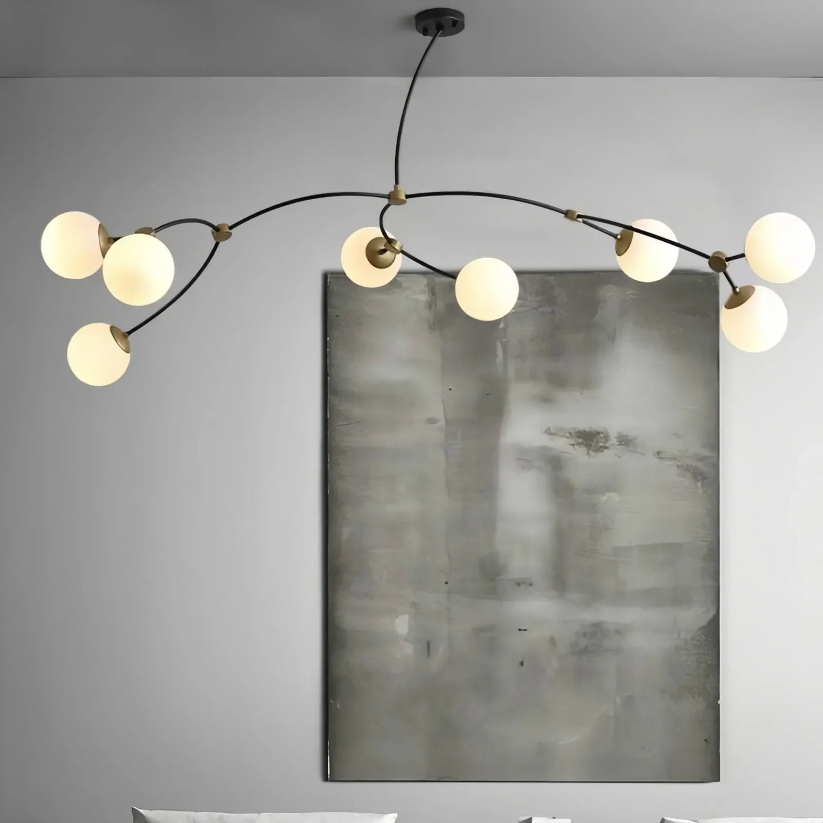 flairel Minimalist Sputnik Globe Glass Chandelier
