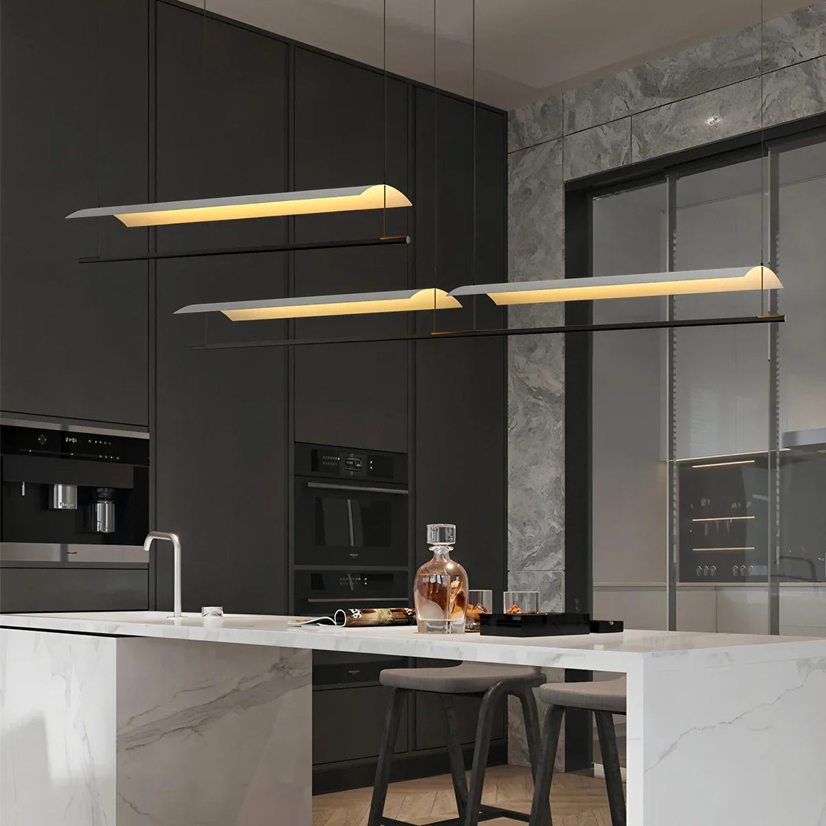 flairel Minimalist Tile Shape Dining Room Pendant Light