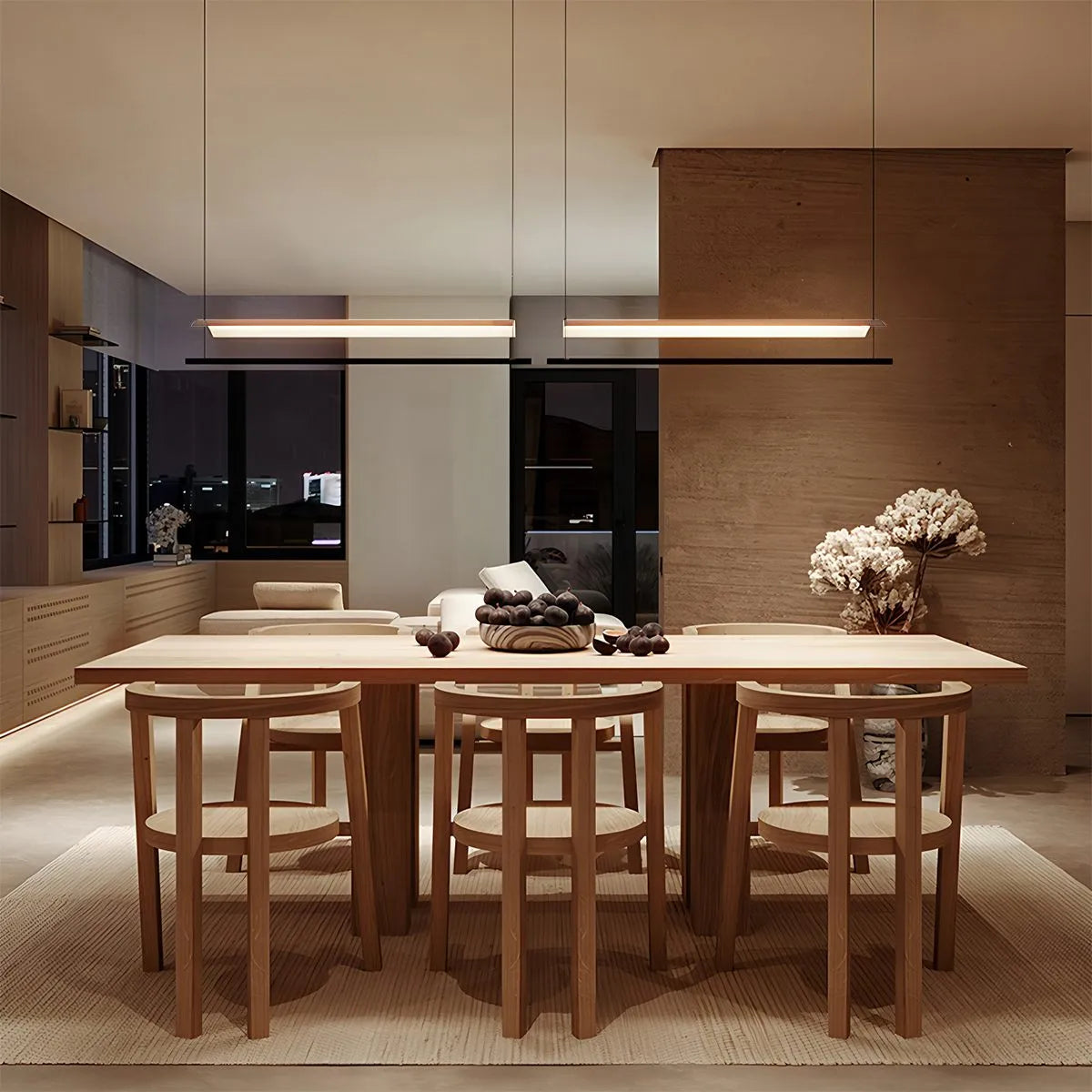 flairel Minimalist Tile Shape Dining Room Pendant Light