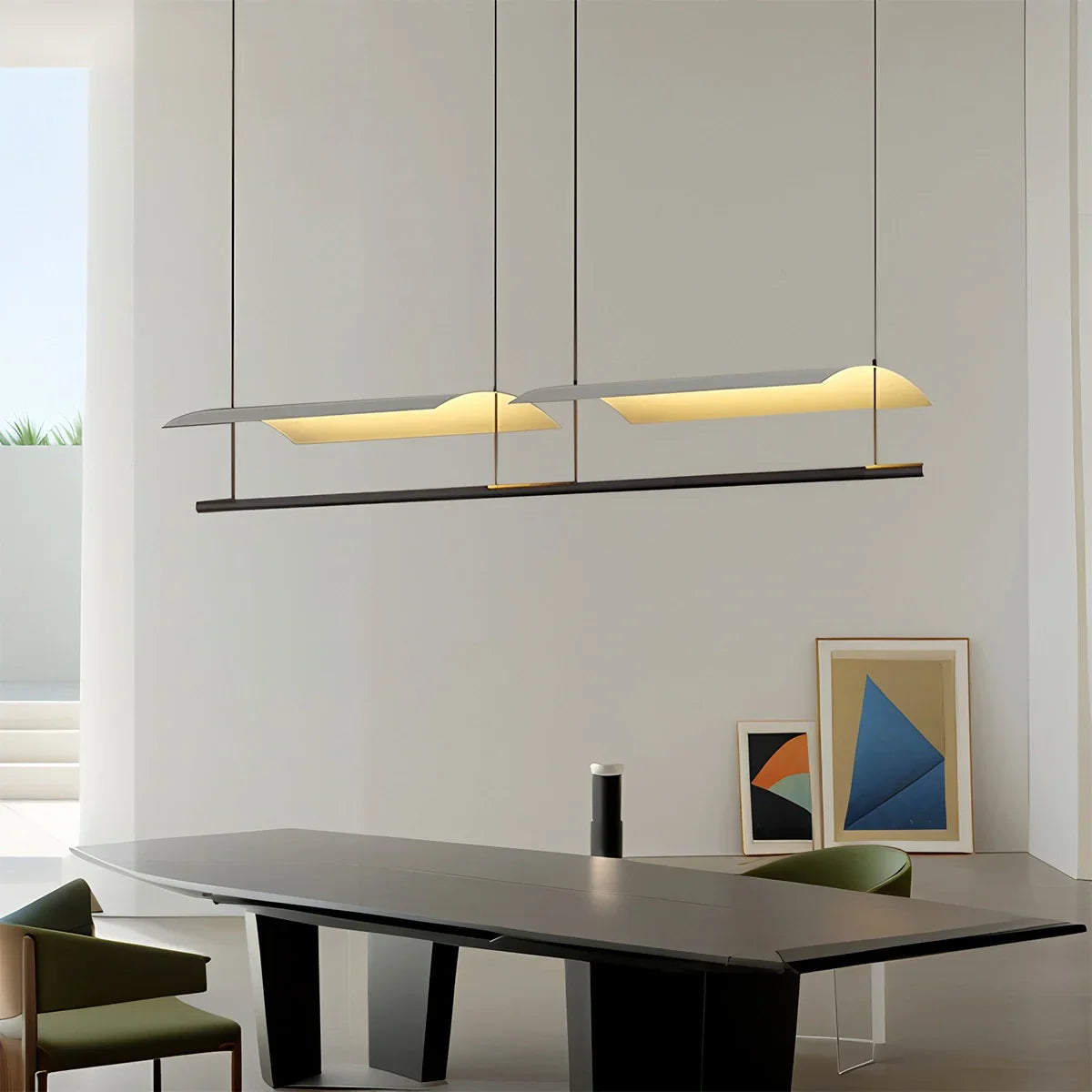 flairel Minimalist Tile Shape Dining Room Pendant Light