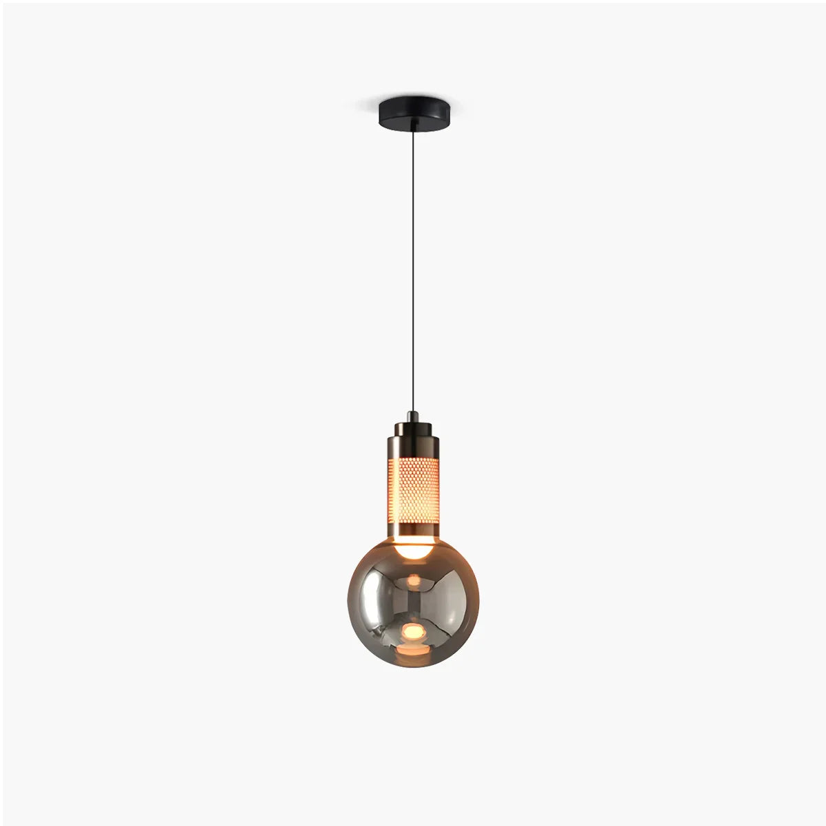 flairel Industrial Glass Pendant Light for Bedroom