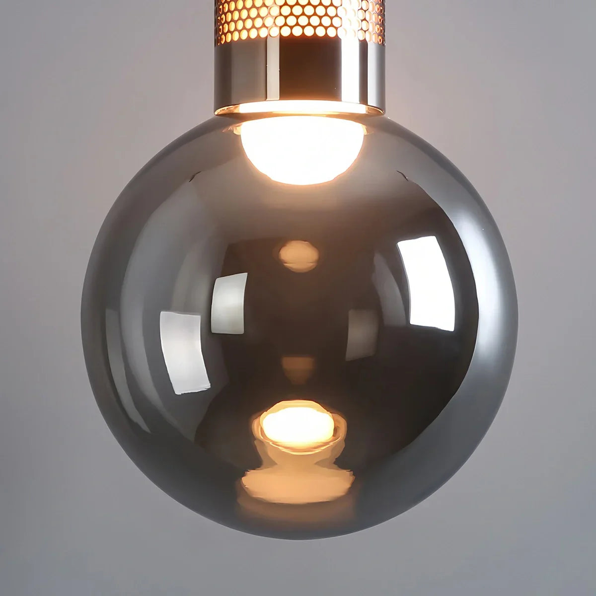 flairel Industrial Glass Pendant Light for Bedroom