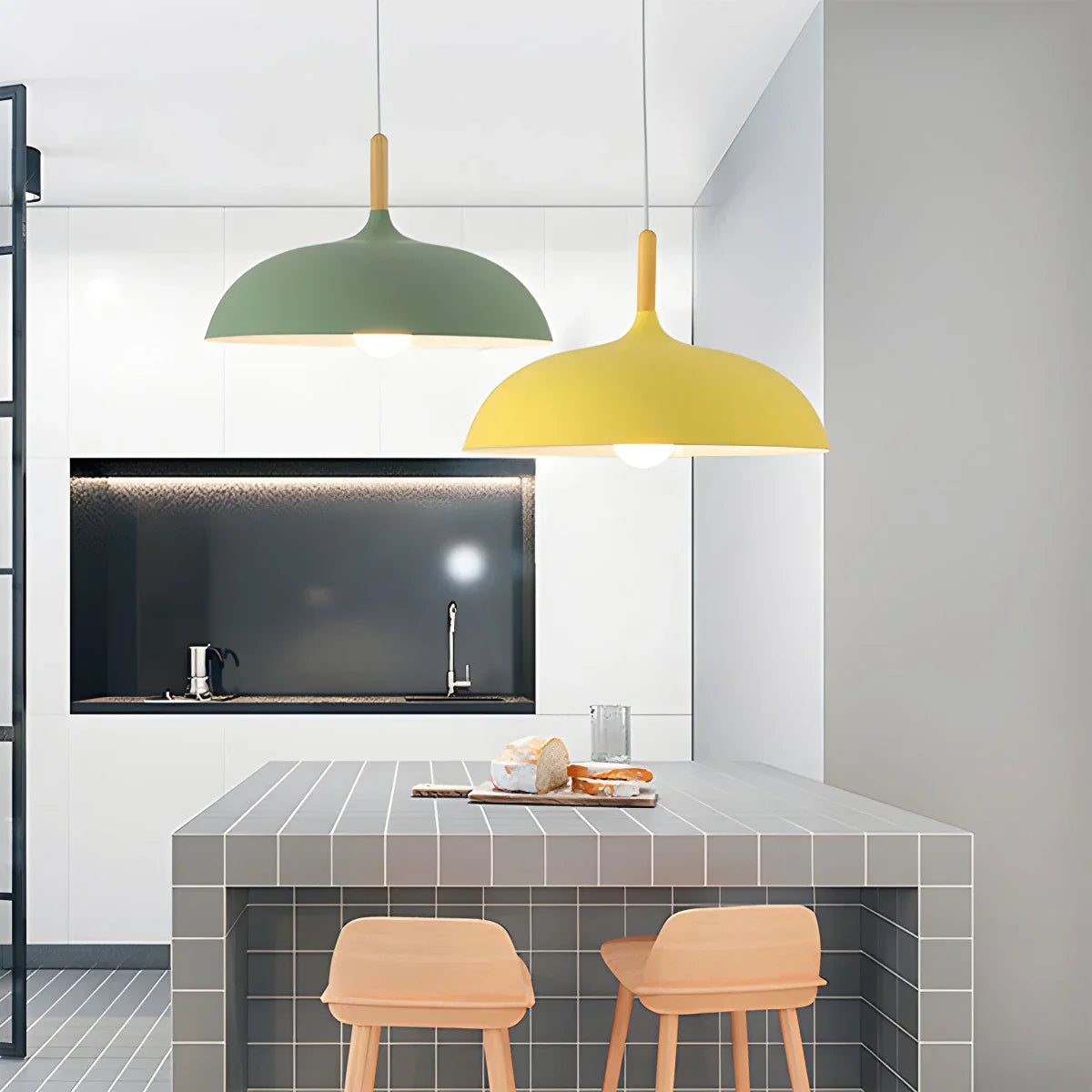 flairel Modern Dome Macaron Pendant Light for Kitchen Island