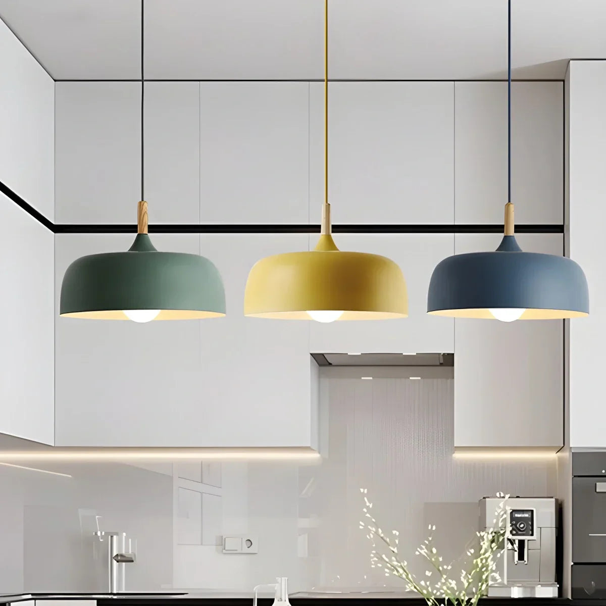 flairel Modern Dome Macaron Pendant Light for Kitchen Island