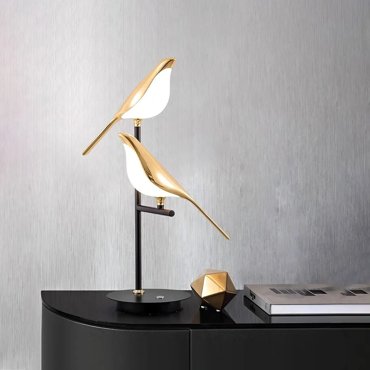 flairel Modern Gold Birds LED Chandelier