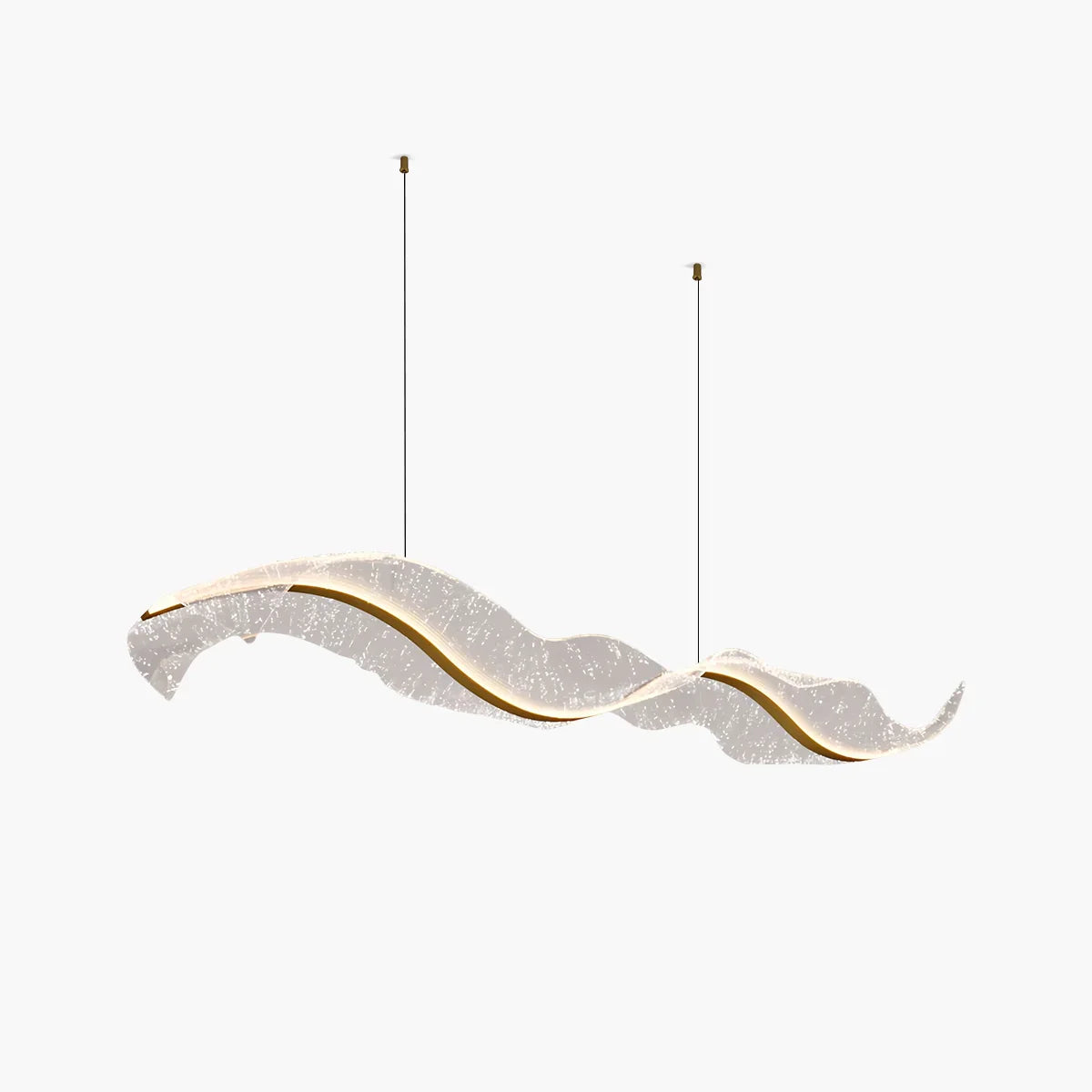 flairel Modern LED Wave Acrylic Chandelier