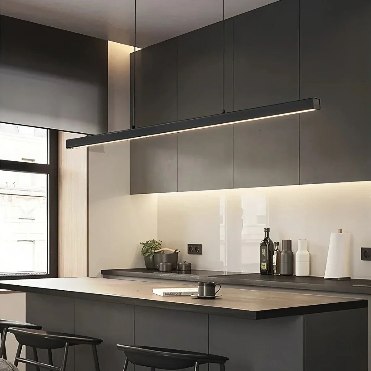 flairel Modern Linear Pendant Light for Kitchen Island