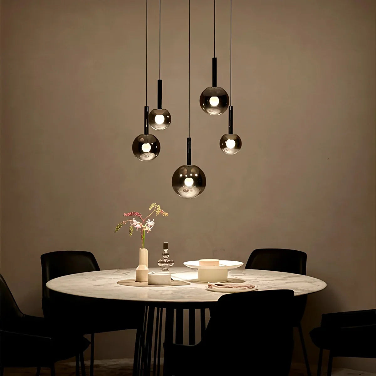 flairel Adjustable Bedside Glass Pendant Light