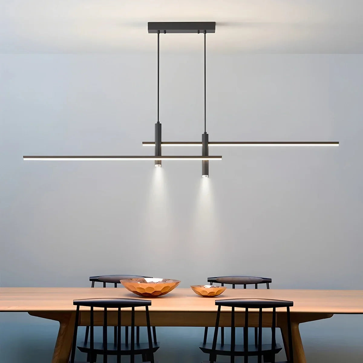 flairel Modern Minimalist Linear LED Pendant Light