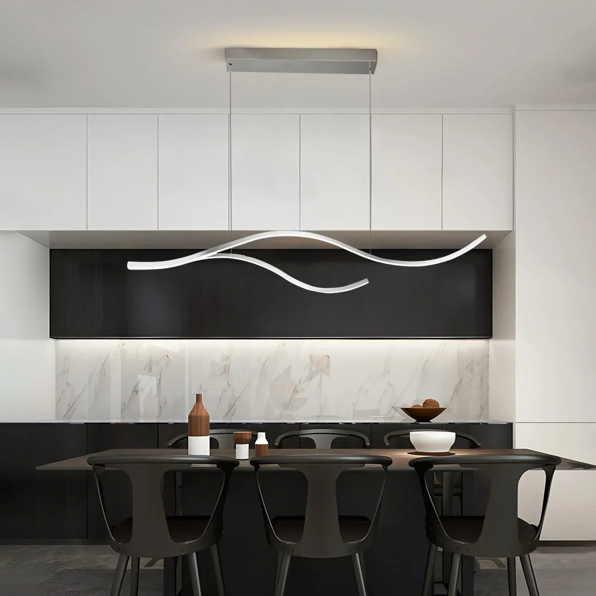 flairel Modern Waves Hanging Pendant Light