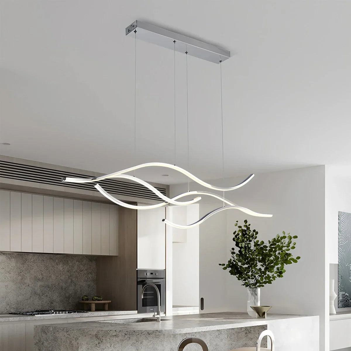 flairel Modern Waves Hanging Pendant Light