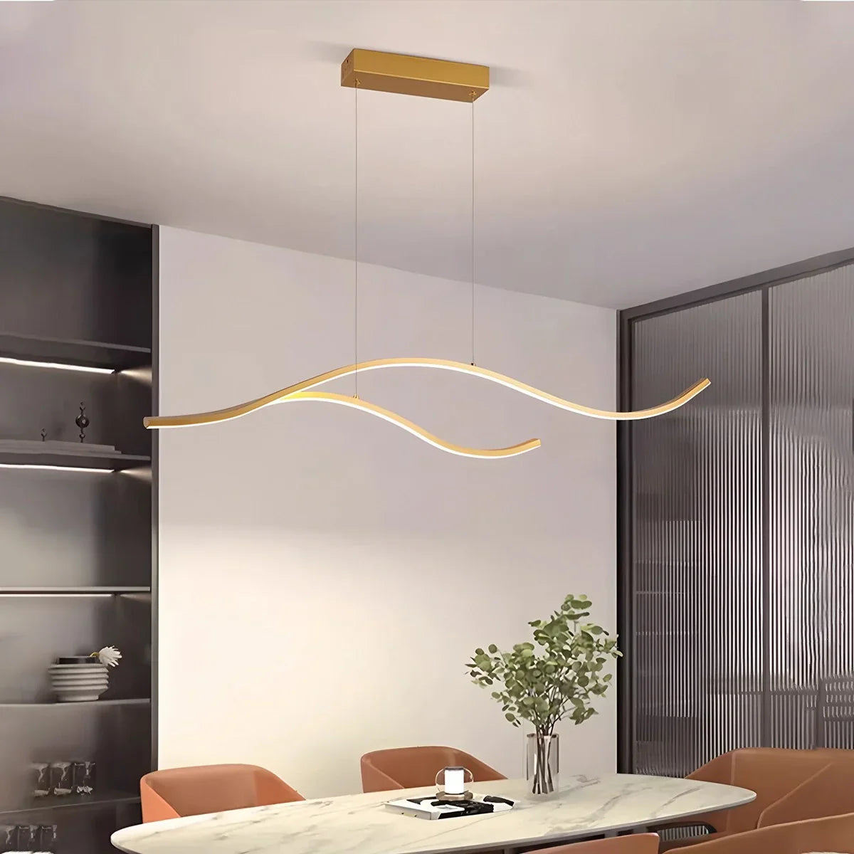 flairel Modern Waves Hanging Pendant Light