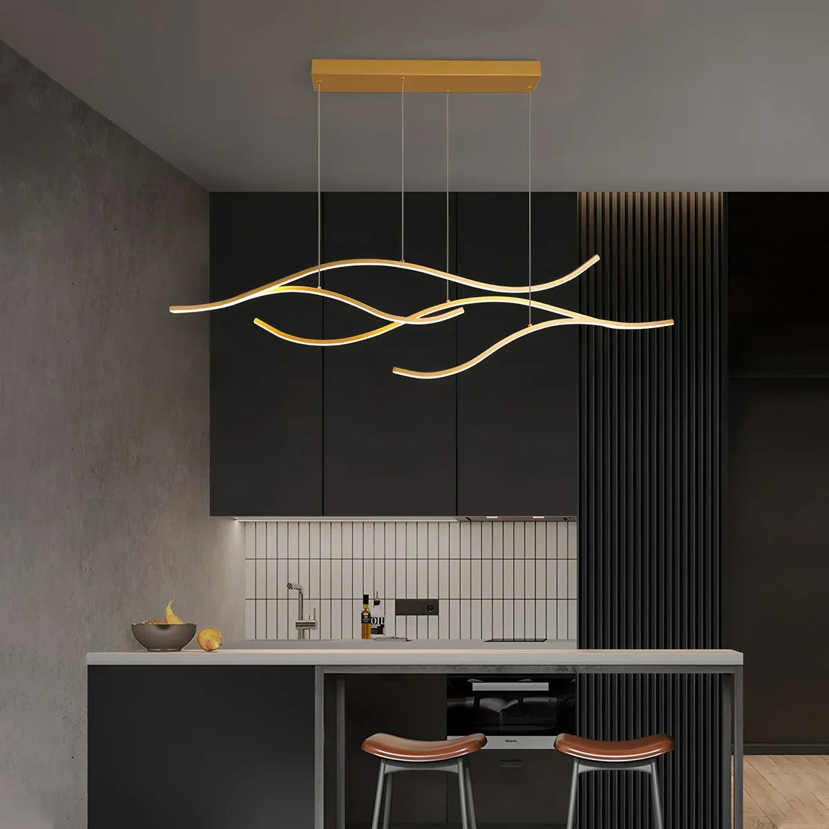 flairel Modern Waves Hanging Pendant Light
