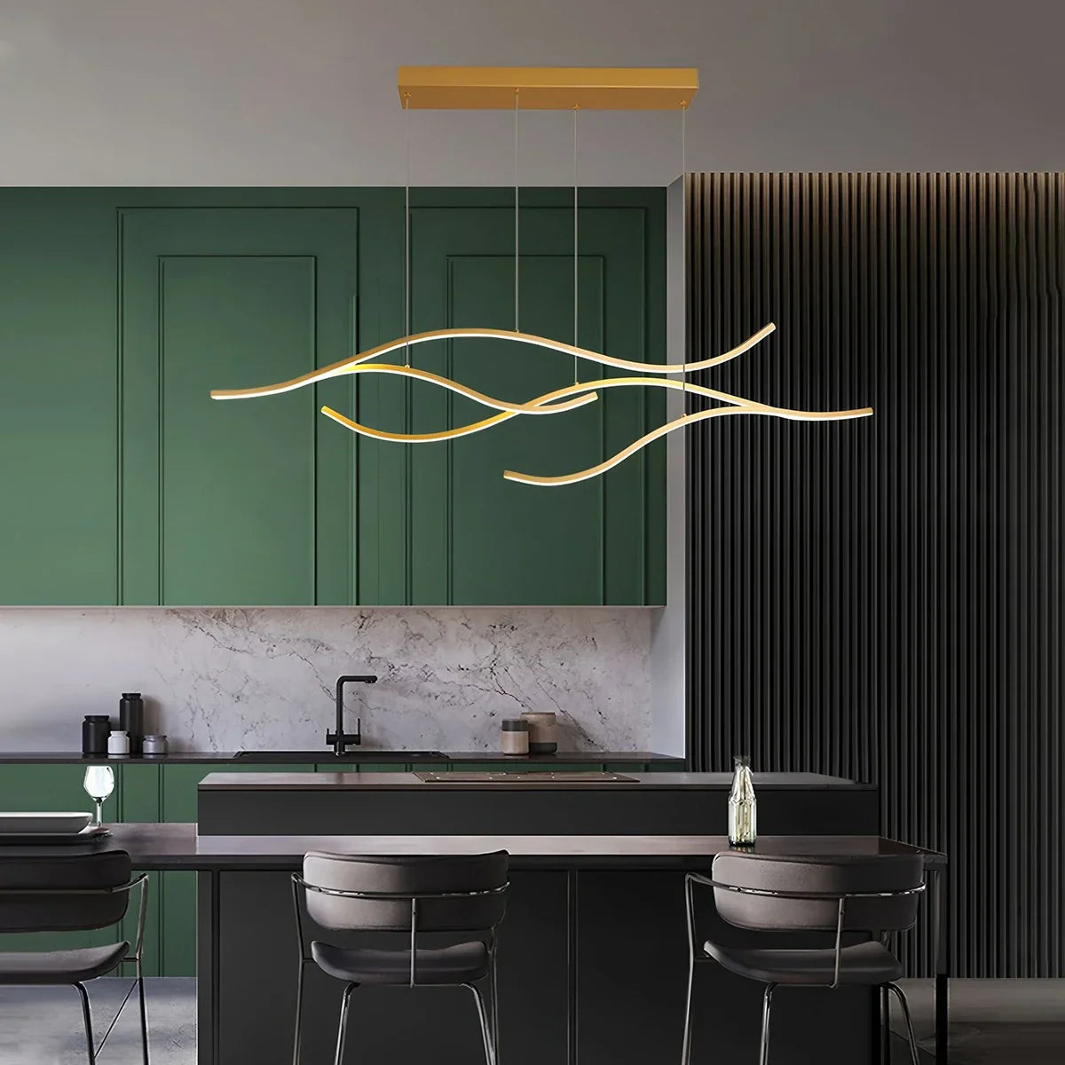 flairel Modern Waves Hanging Pendant Light
