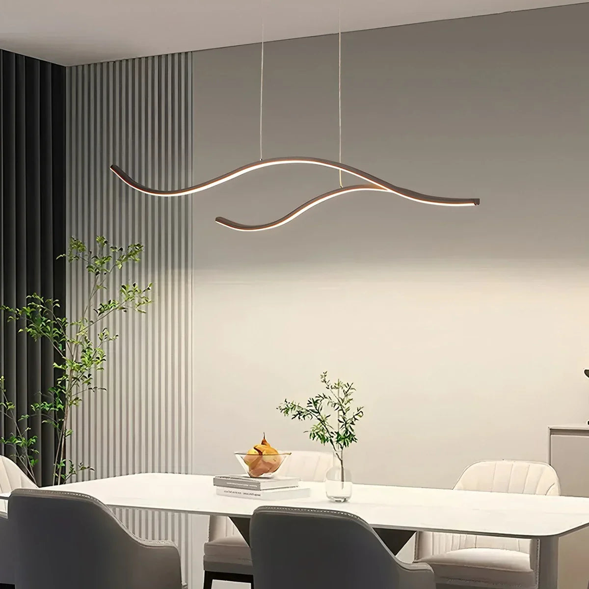 flairel Modern Waves Hanging Pendant Light