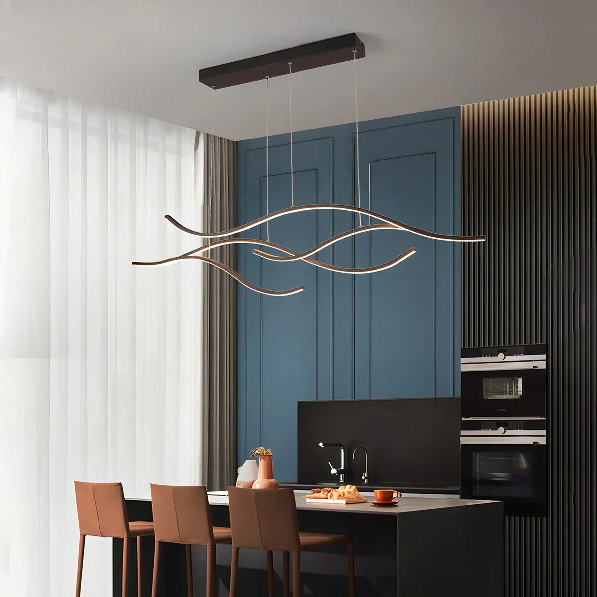 flairel Modern Waves Hanging Pendant Light