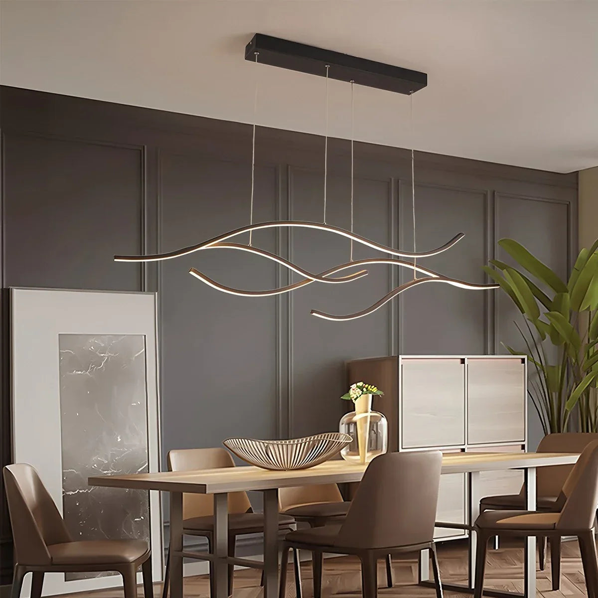 flairel Modern Waves Hanging Pendant Light
