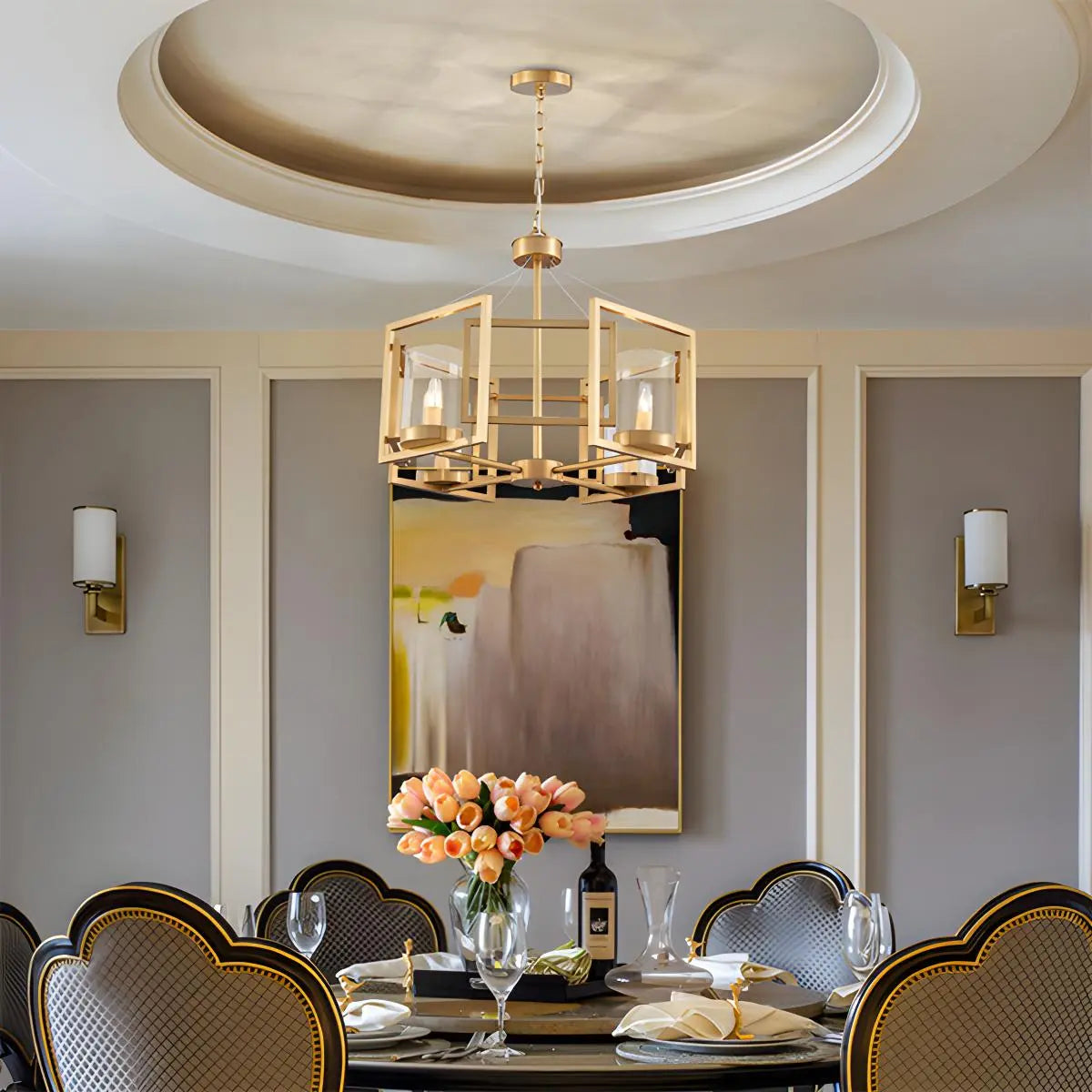 flairel Modern Luxury All Copper Chandelier