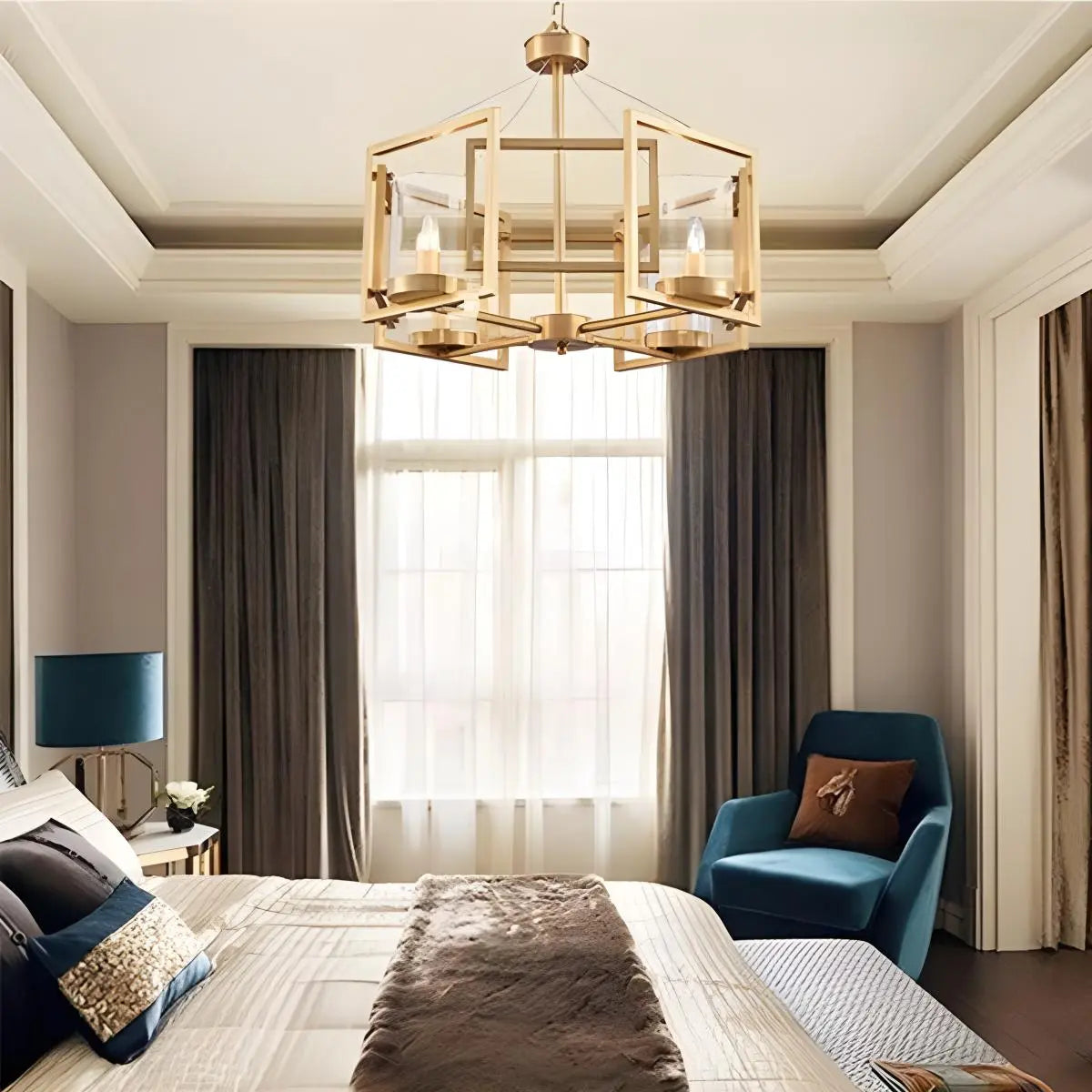 flairel Modern Luxury All Copper Chandelier