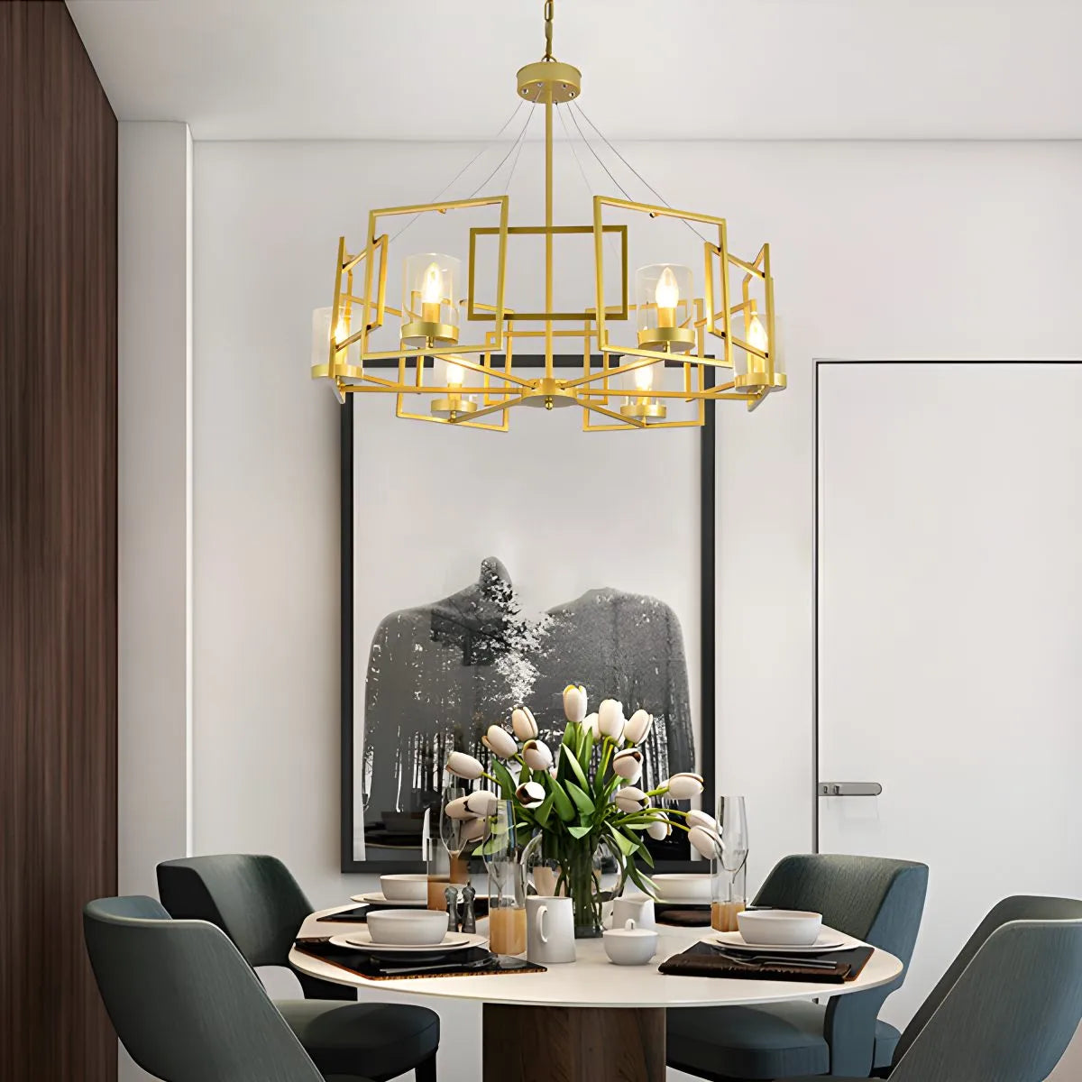 flairel Modern Luxury All Copper Chandelier