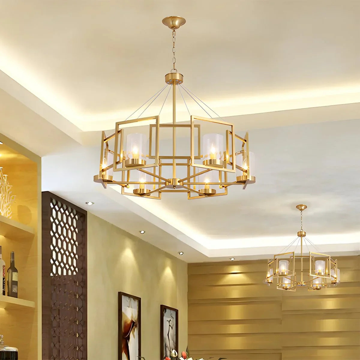 flairel Modern Luxury All Copper Chandelier