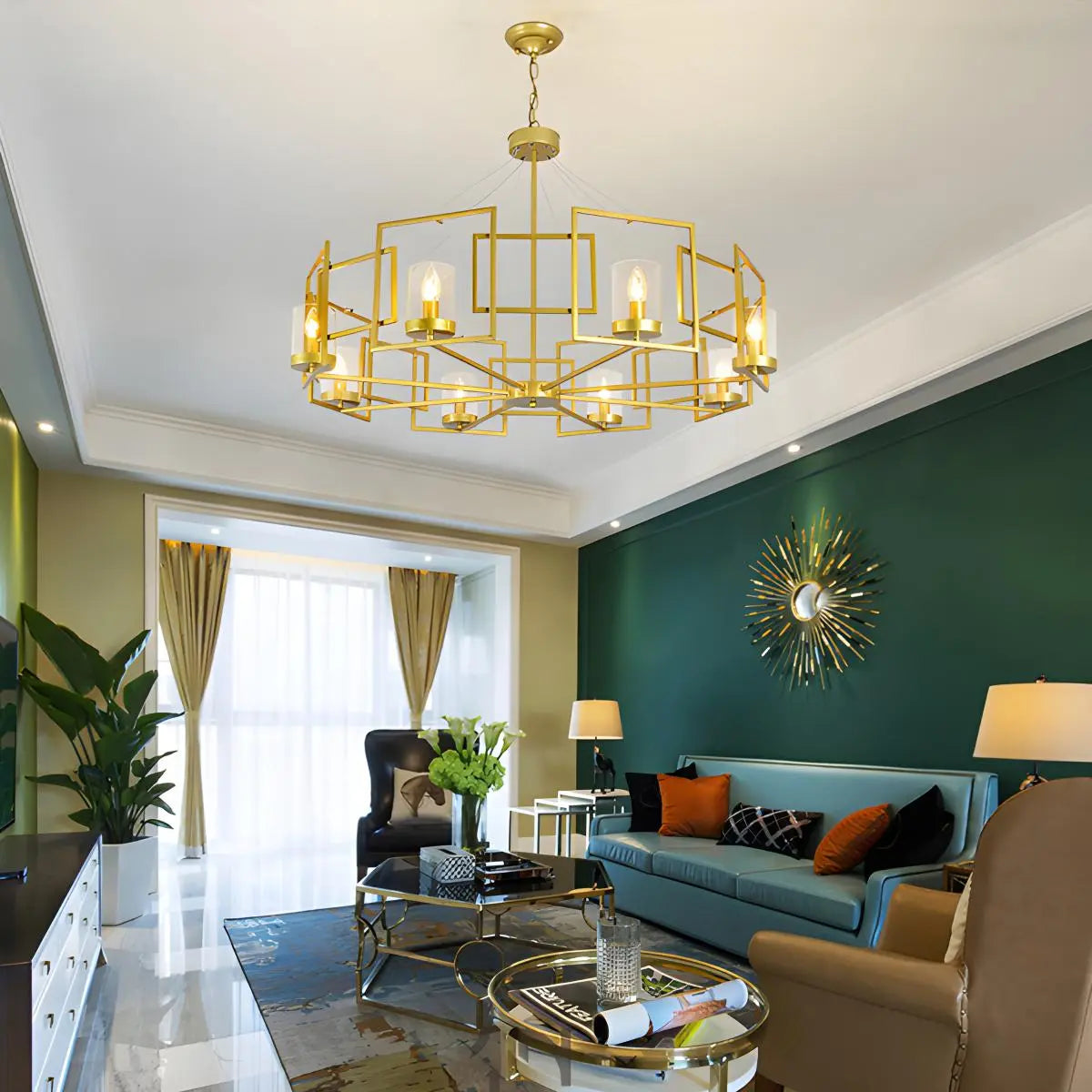 flairel Modern Luxury All Copper Chandelier