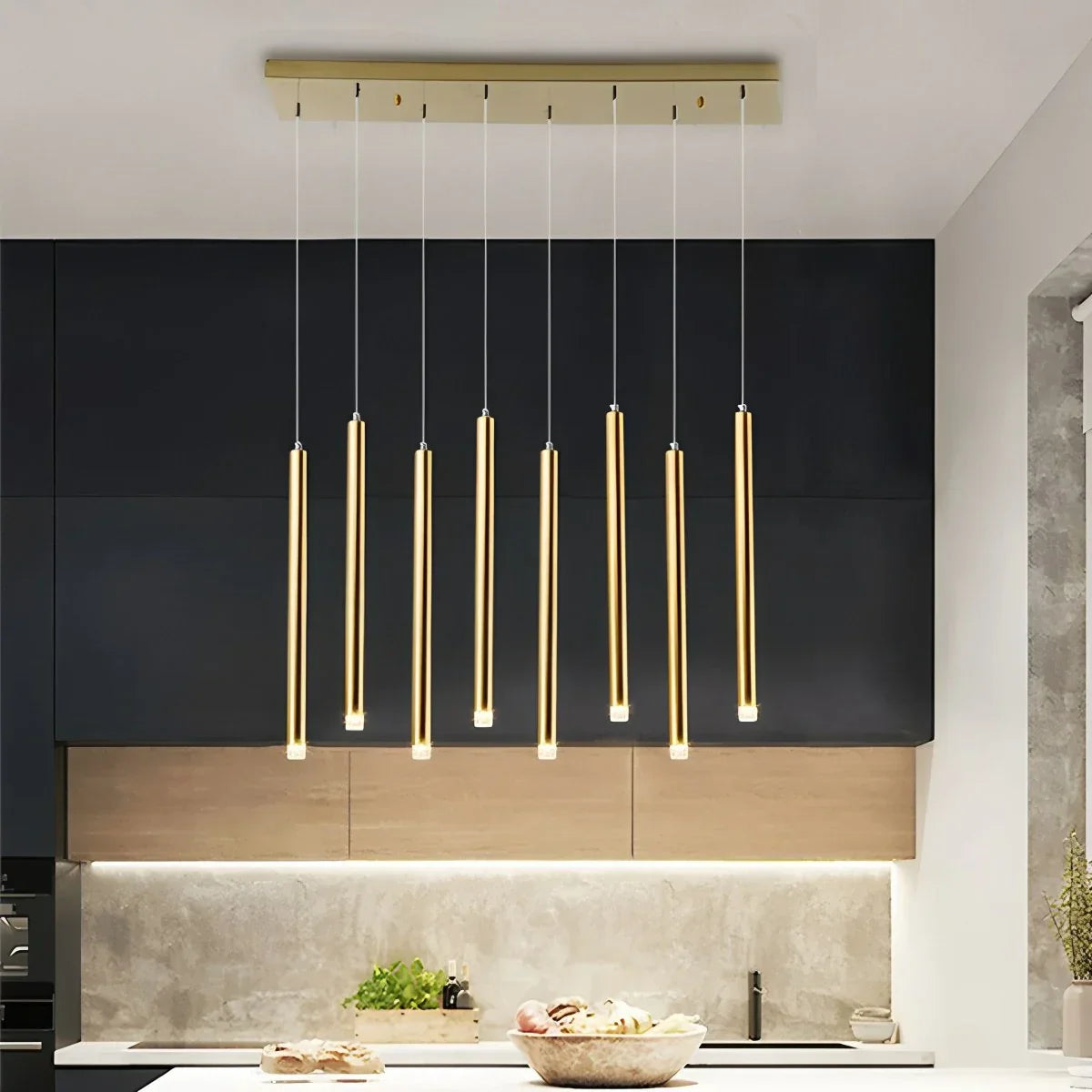 flairel Modern Luxury Large Long Cylindrical Chandelier