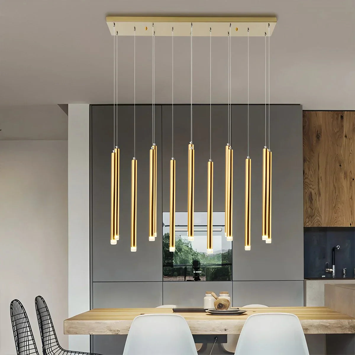 flairel Modern Luxury Large Long Cylindrical Chandelier