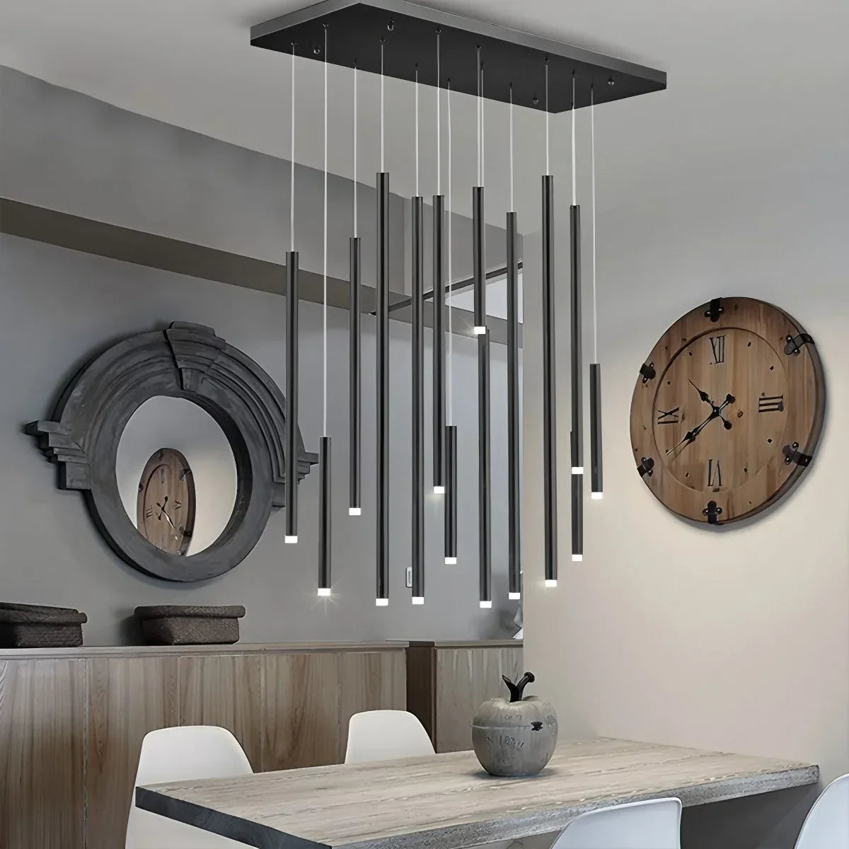 flairel Modern Luxury Large Long Cylindrical Chandelier