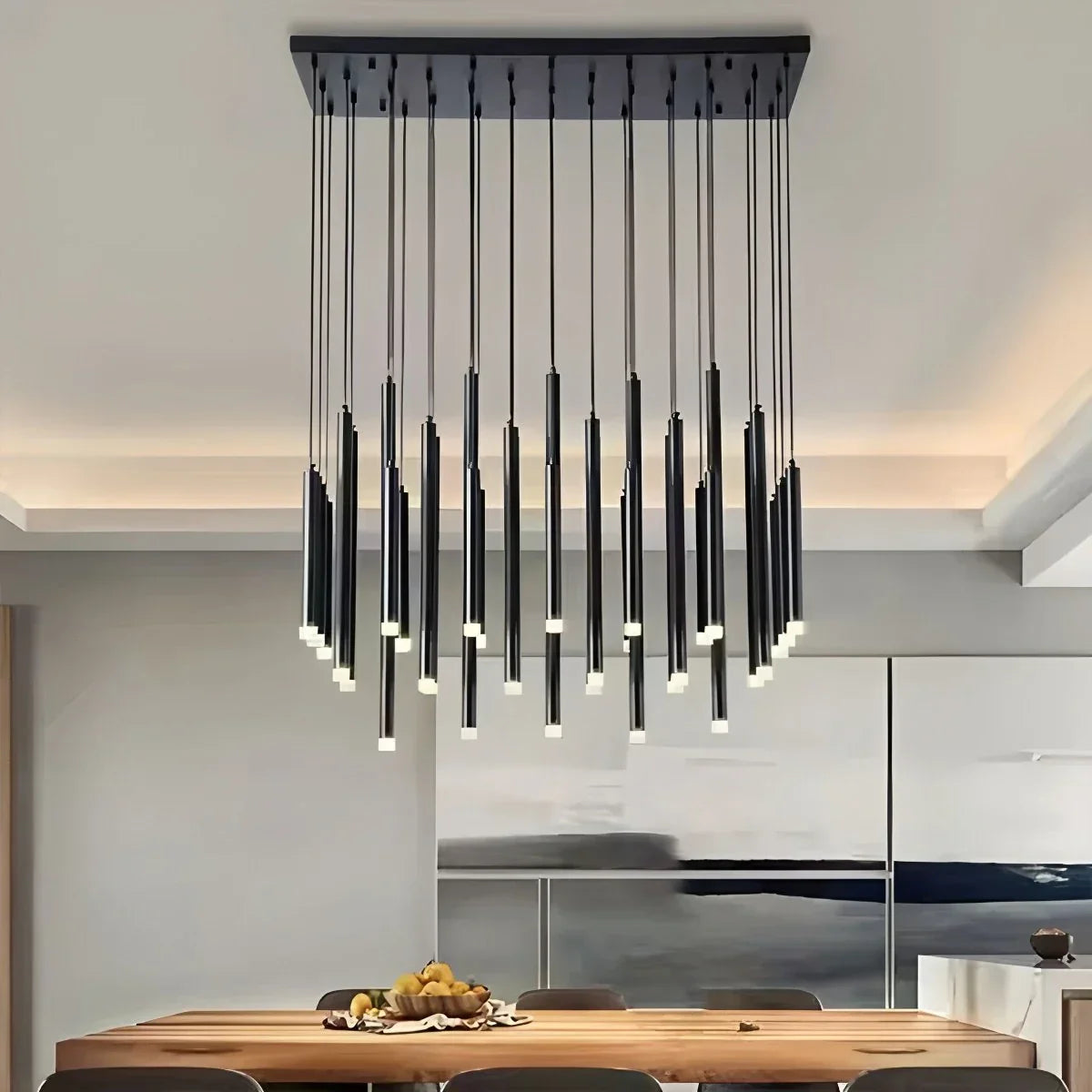 flairel Modern Luxury Large Long Cylindrical Chandelier