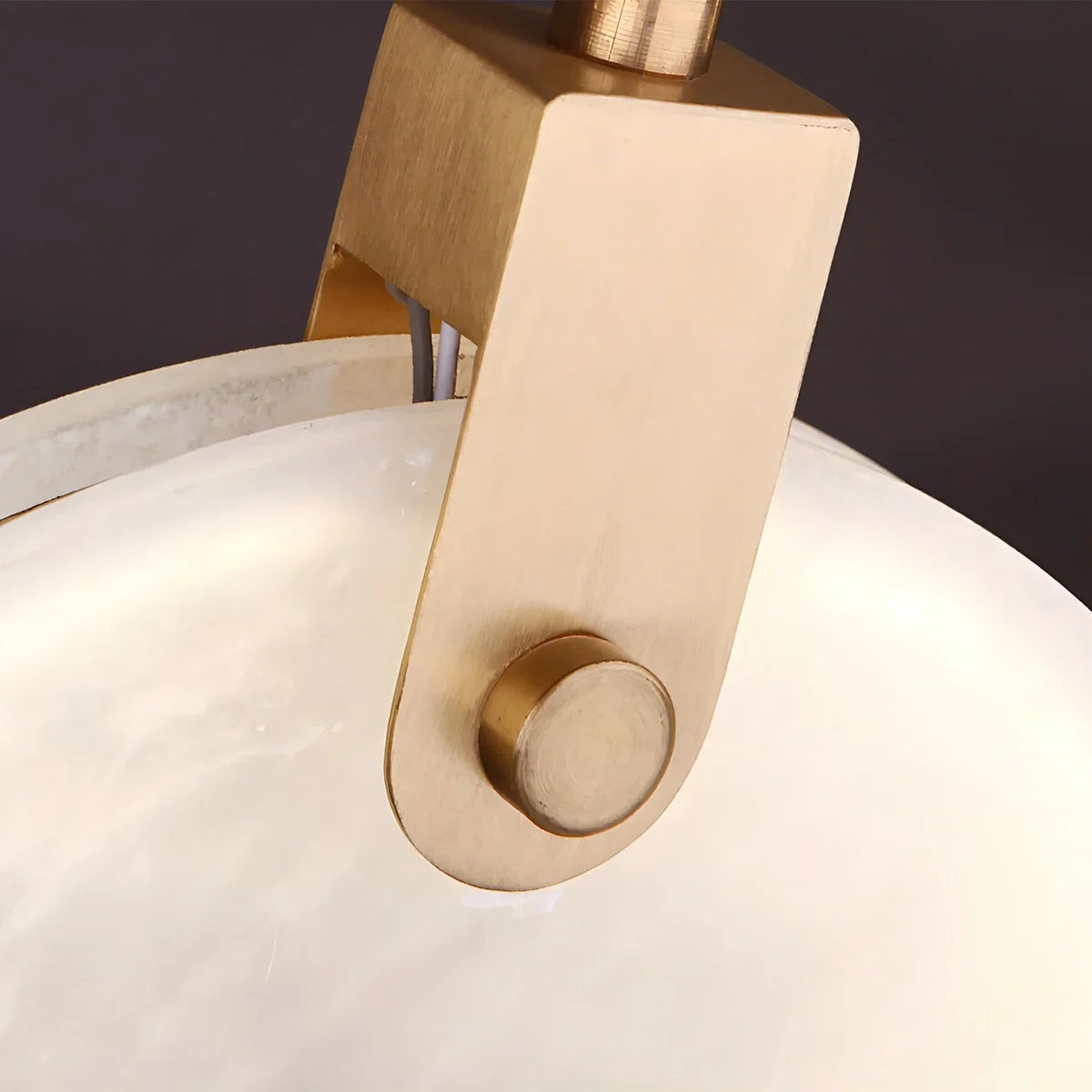 flairel Moonshade Natural Alabaster Pendant Chandelier