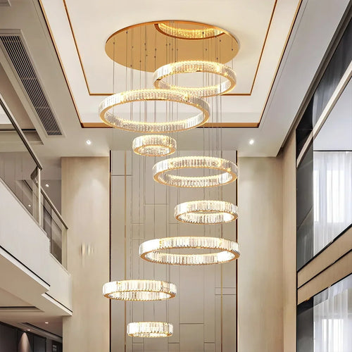 flairel Nordic Circular Villa Crystal Chandelier