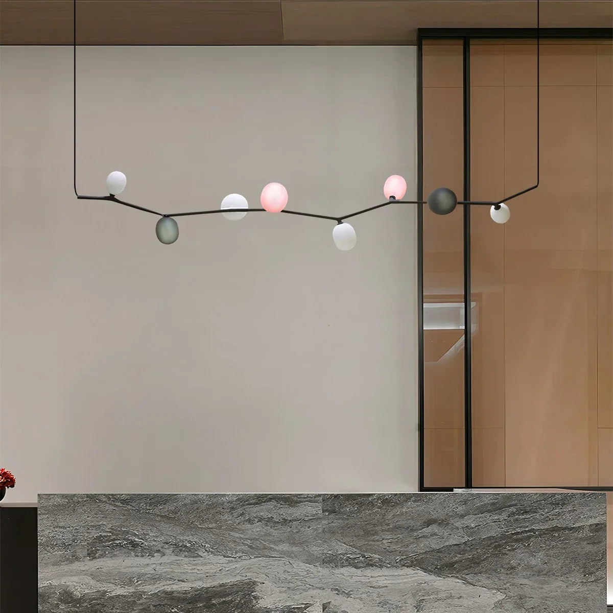 flairel Nordic Creative Tree Branch Glass Chandelier