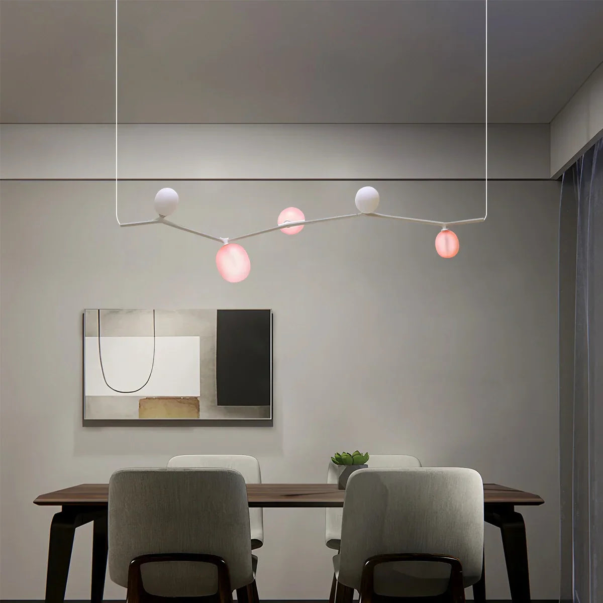 flairel Nordic Creative Tree Branch Glass Chandelier
