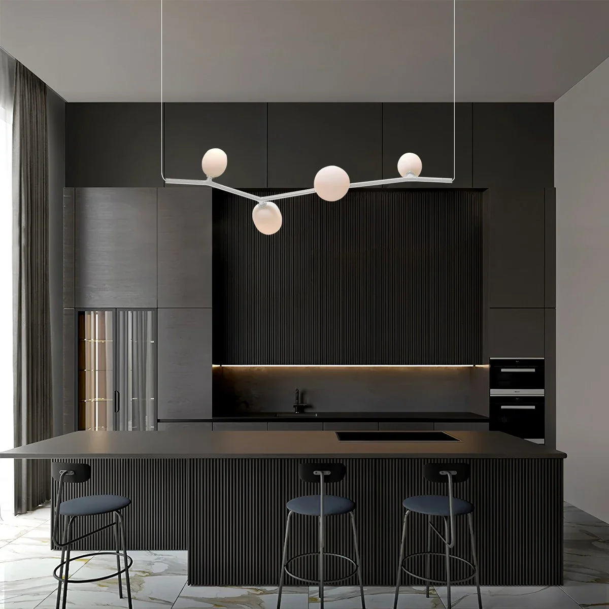 flairel Nordic Creative Tree Branch Glass Chandelier