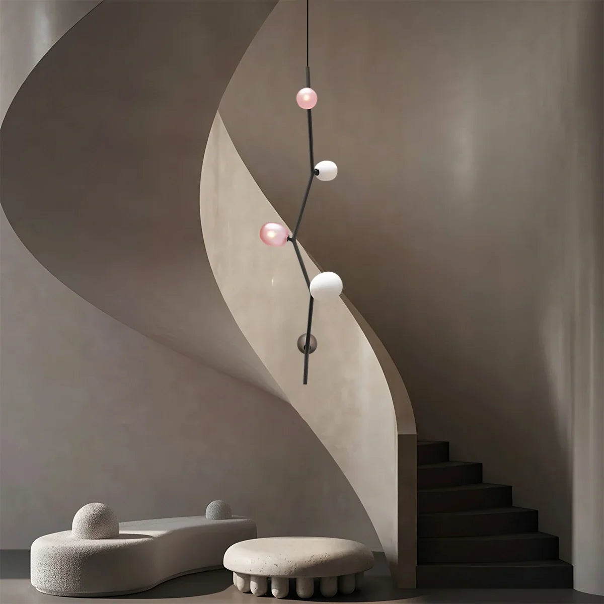 flairel Nordic Creative Tree Branch Glass Chandelier