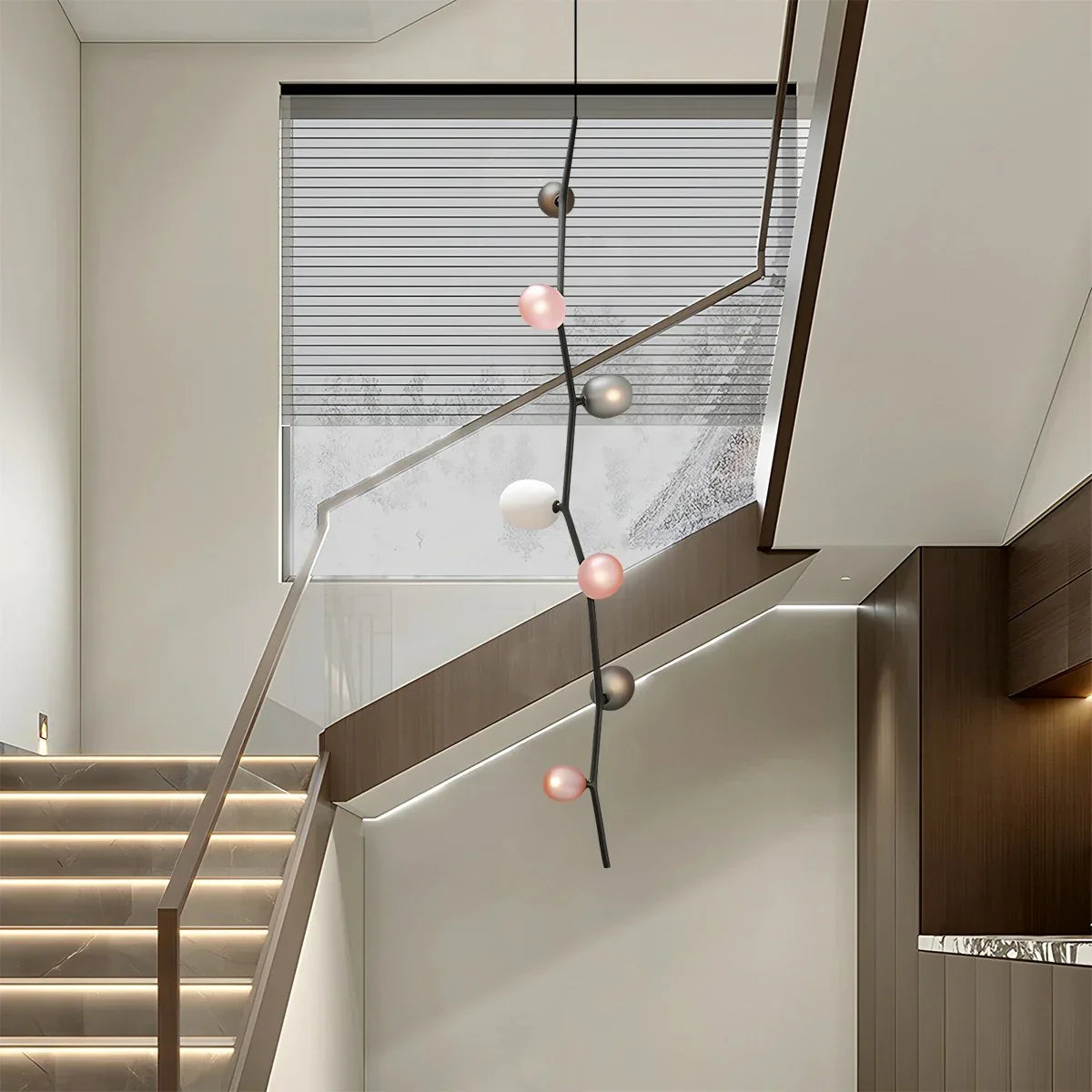flairel Nordic Creative Tree Branch Glass Chandelier
