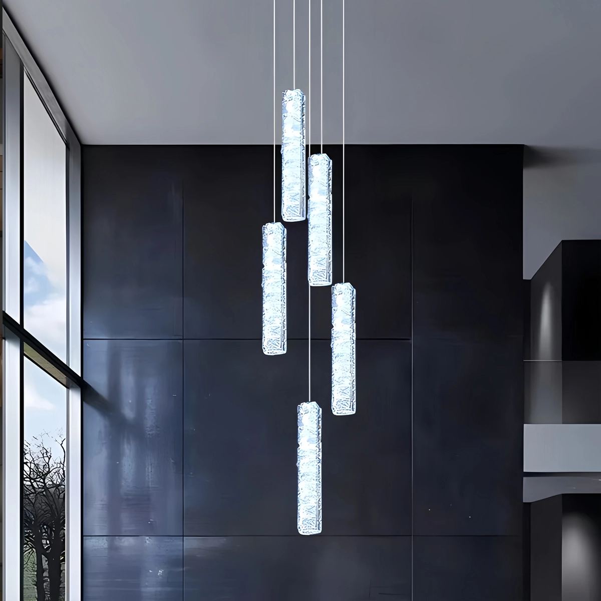 flairel Nordic Crystal LED Chandelier