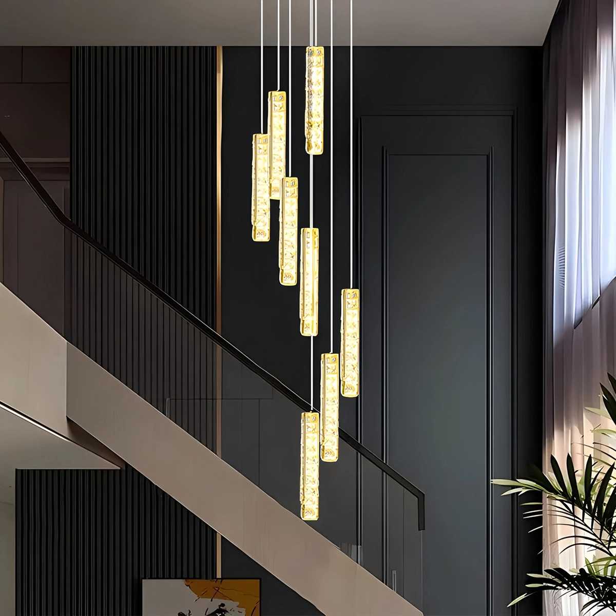 flairel Nordic Crystal LED Chandelier