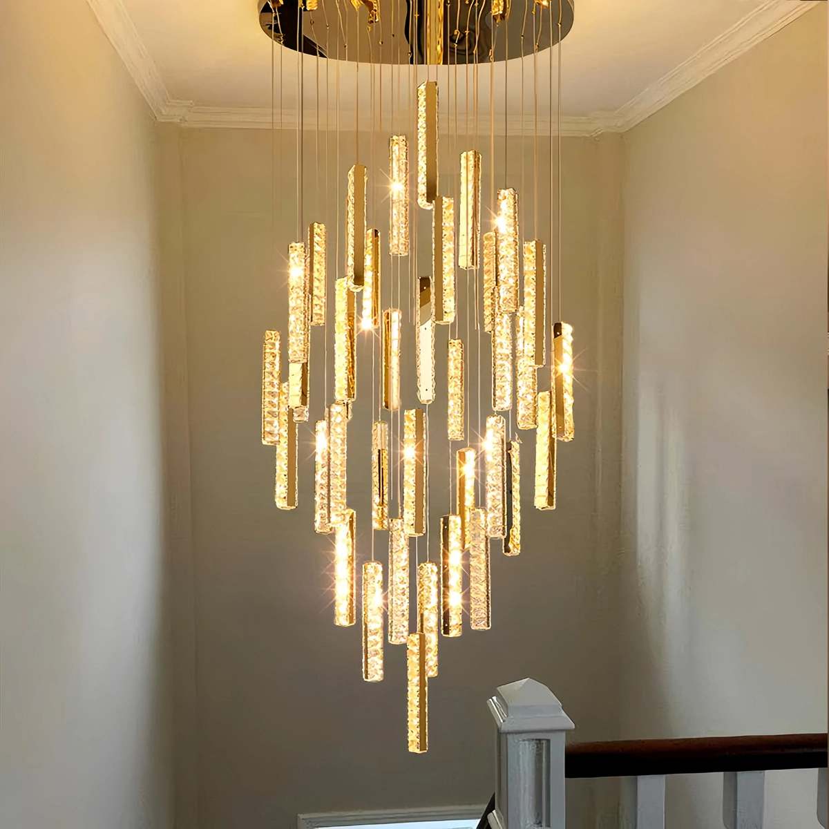 flairel Nordic Crystal LED Chandelier