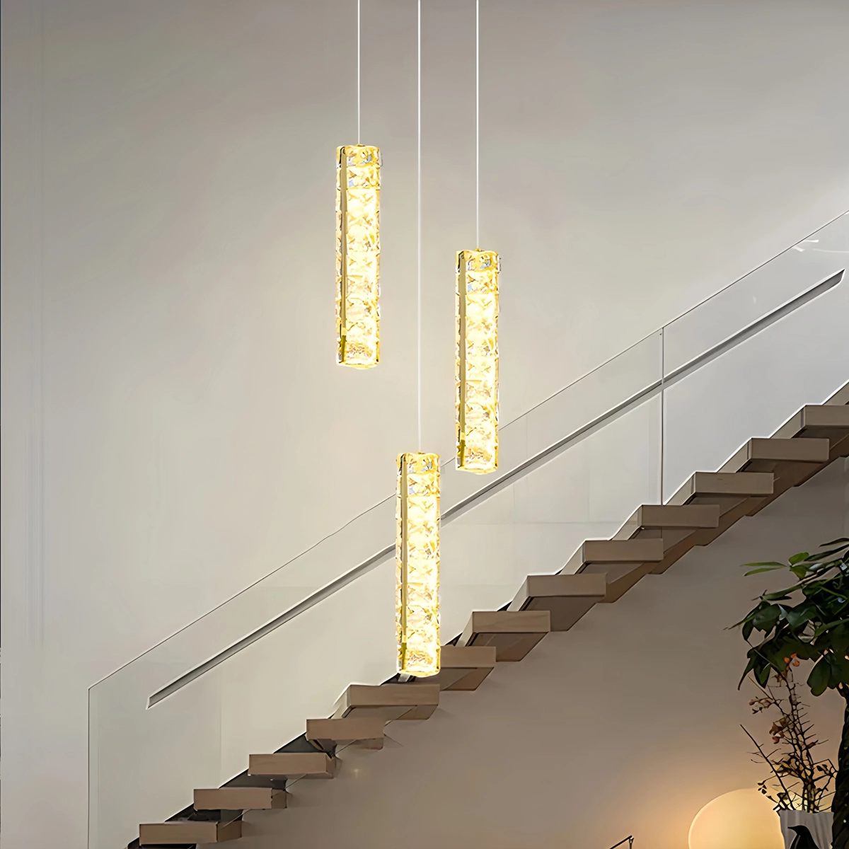 flairel Nordic Crystal LED Chandelier