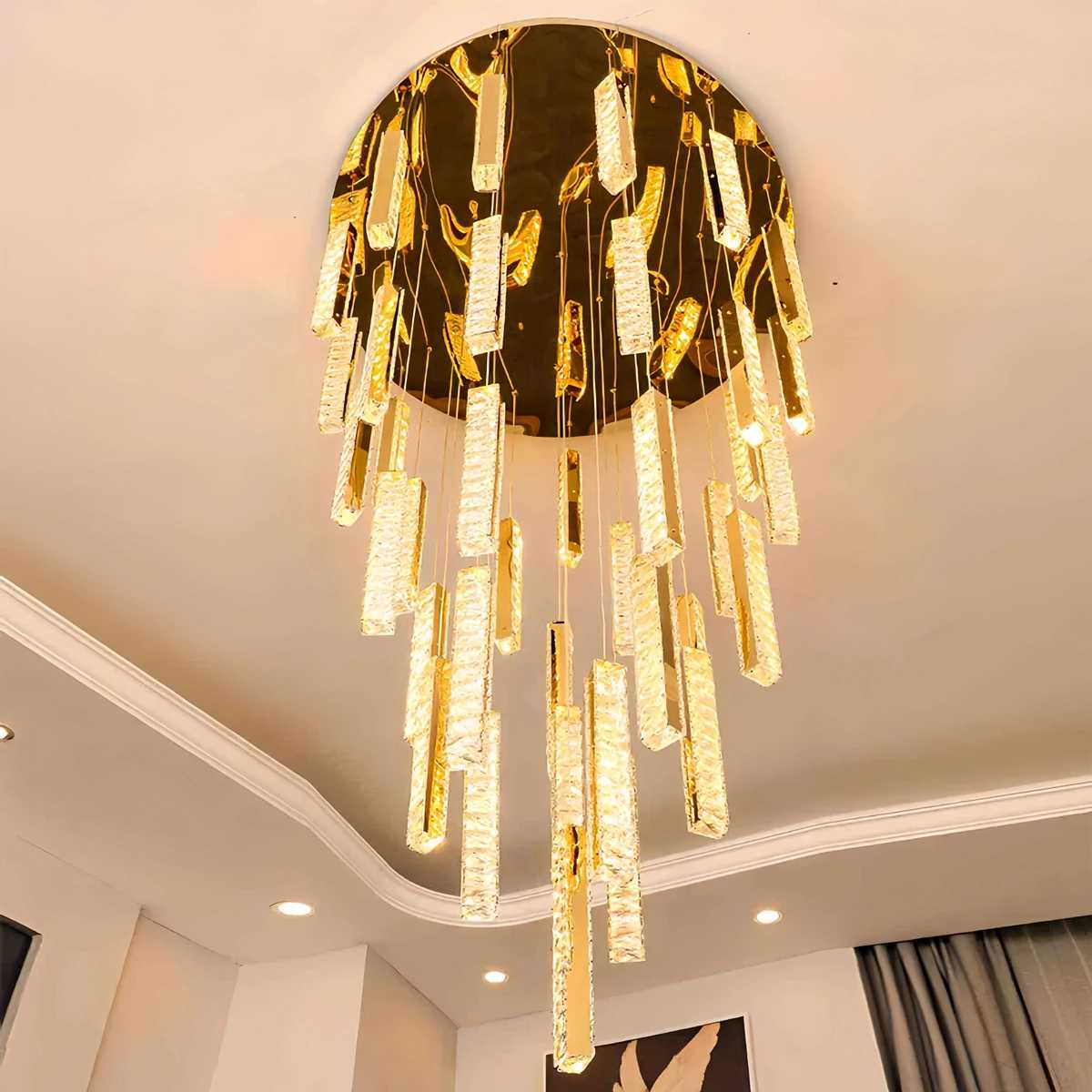 flairel Nordic Crystal LED Chandelier