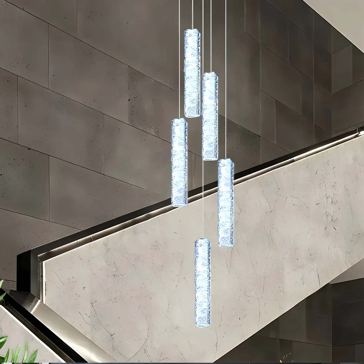 flairel Nordic Crystal LED Chandelier