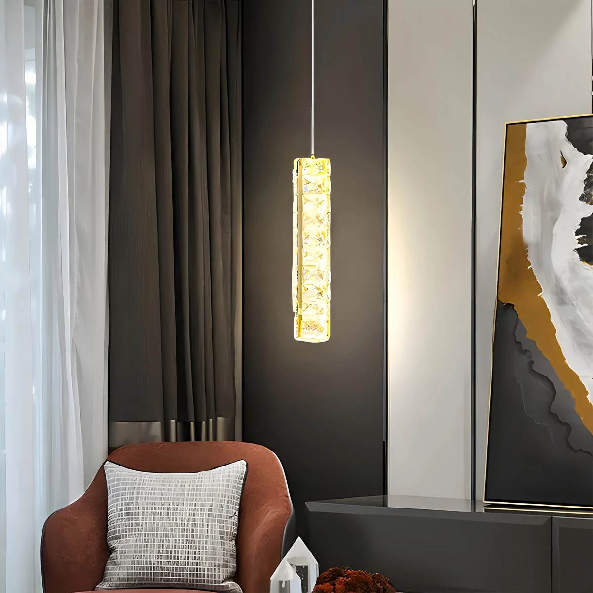 flairel Nordic Crystal LED Chandelier