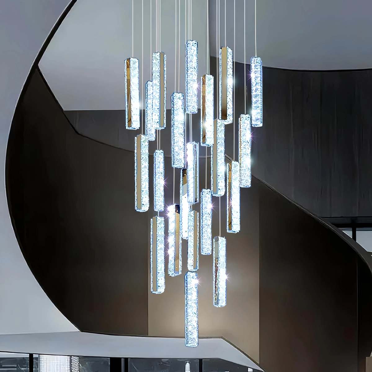 flairel Nordic Crystal LED Chandelier