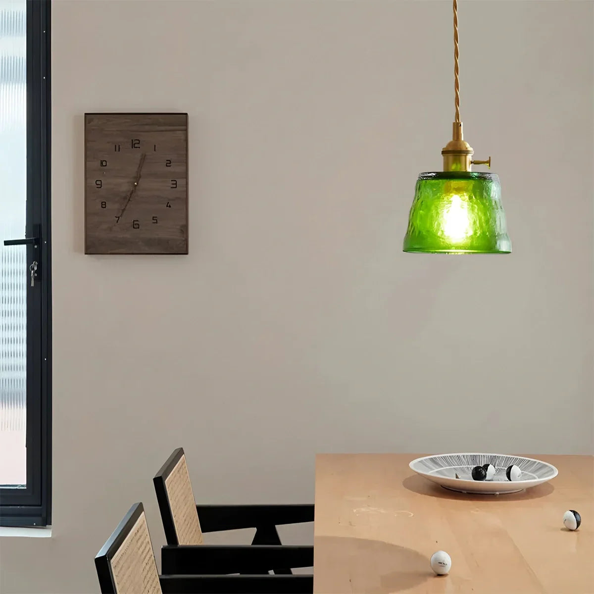 flairel Nordic Cup Glass Pendant Lamp for Bedside
