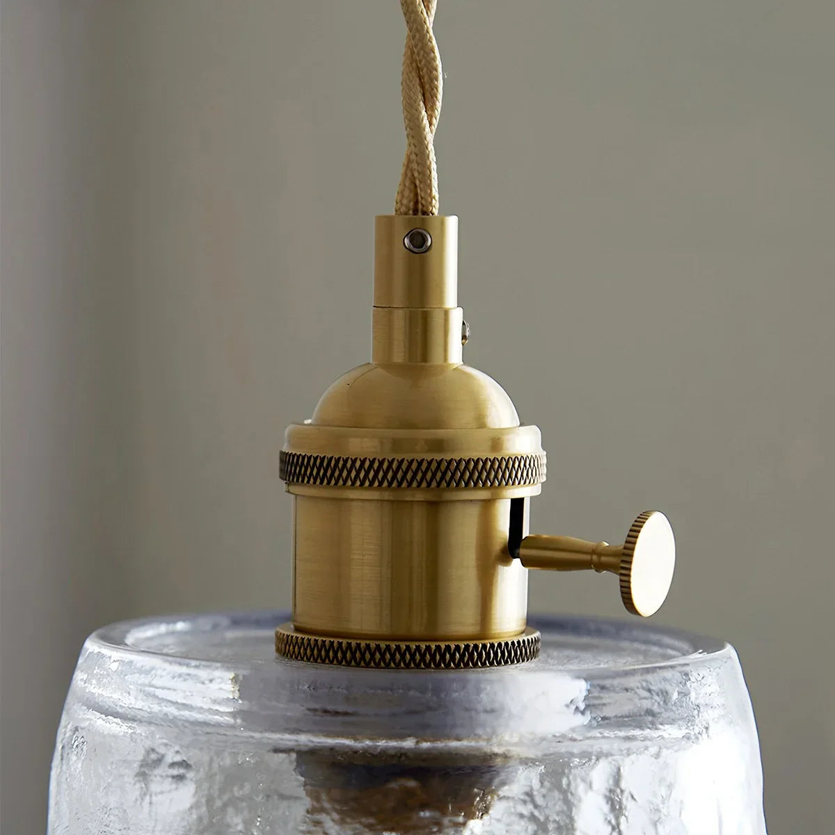 flairel Nordic Cup Glass Pendant Lamp for Bedside