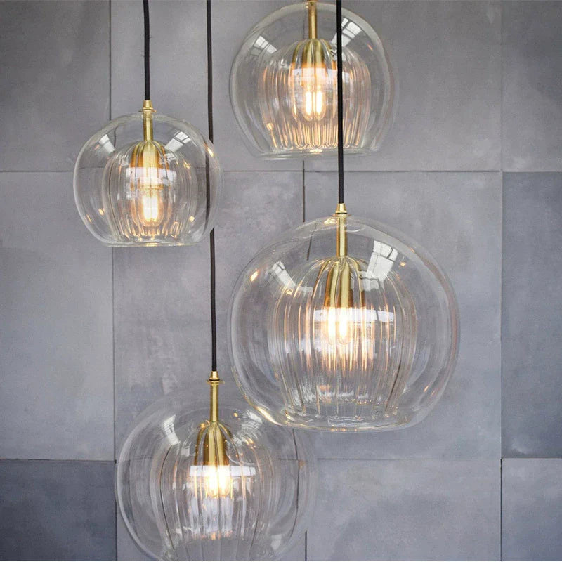 flairel Nordic Glass Globe Pendant Light for Modern Interiors