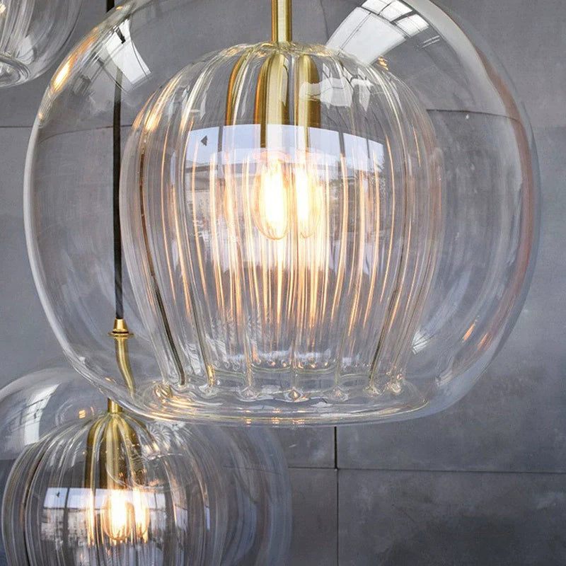 flairel Nordic Glass Globe Pendant Light for Modern Interiors