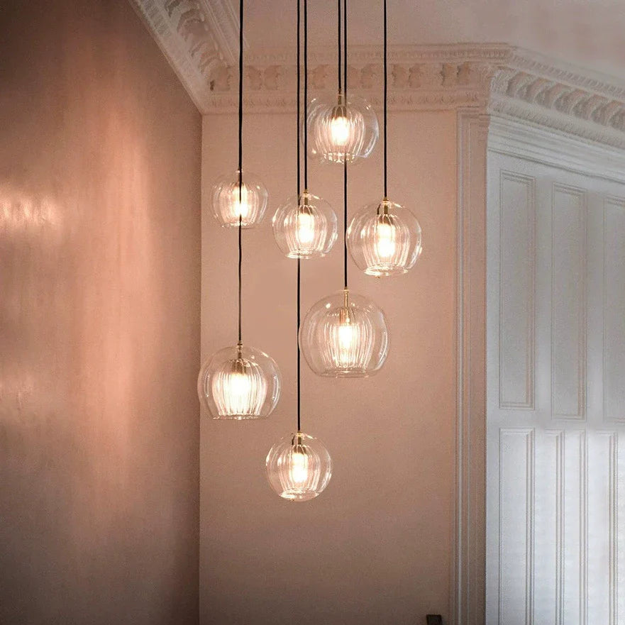 flairel Nordic Glass Globe Pendant Light for Modern Interiors